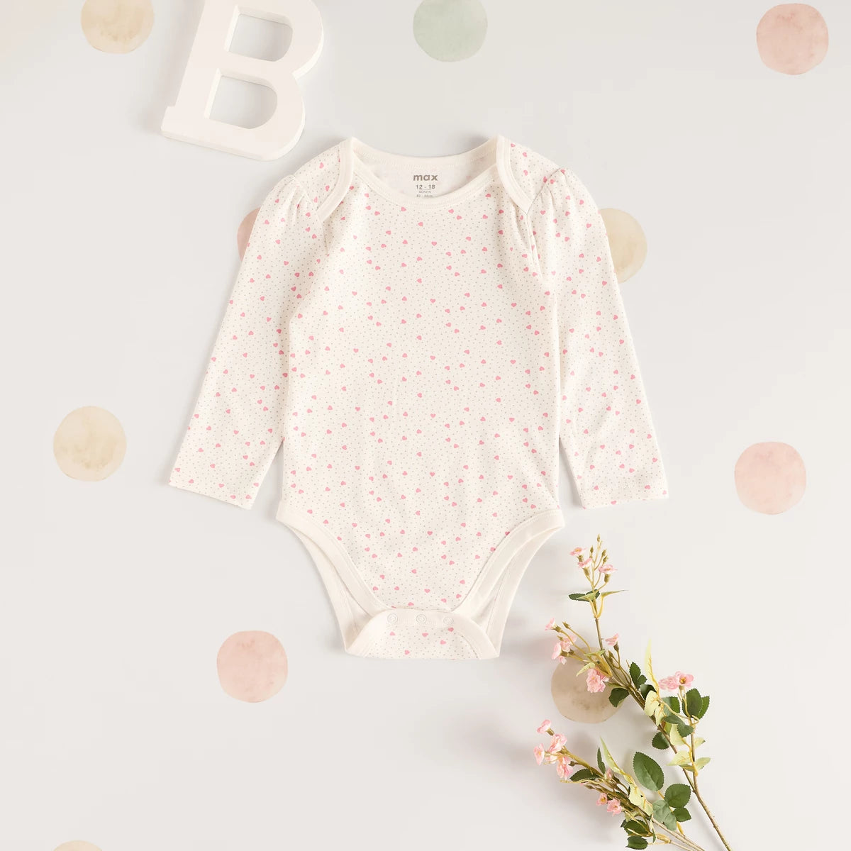 MAX-Pack of 3 - Bunny Print Long Sleeves Bodysuit