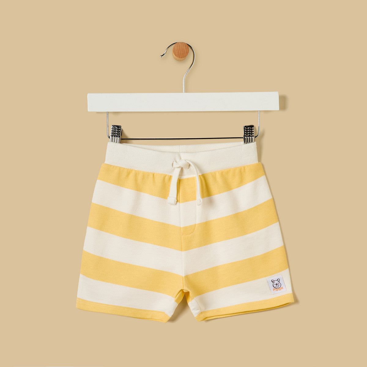 MAX-Winnie the Pooh Print Cotton T-shirt and Shorts Set