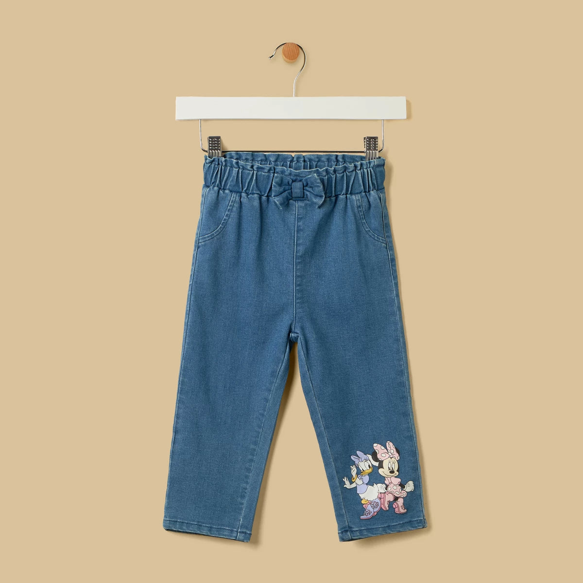 MAX-Minnie Mouse and Daisy Duck Print Cotton T-shirt and Jeans Set
