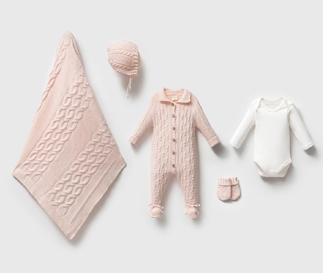 BASIC COLLOR premium knitted welcome set