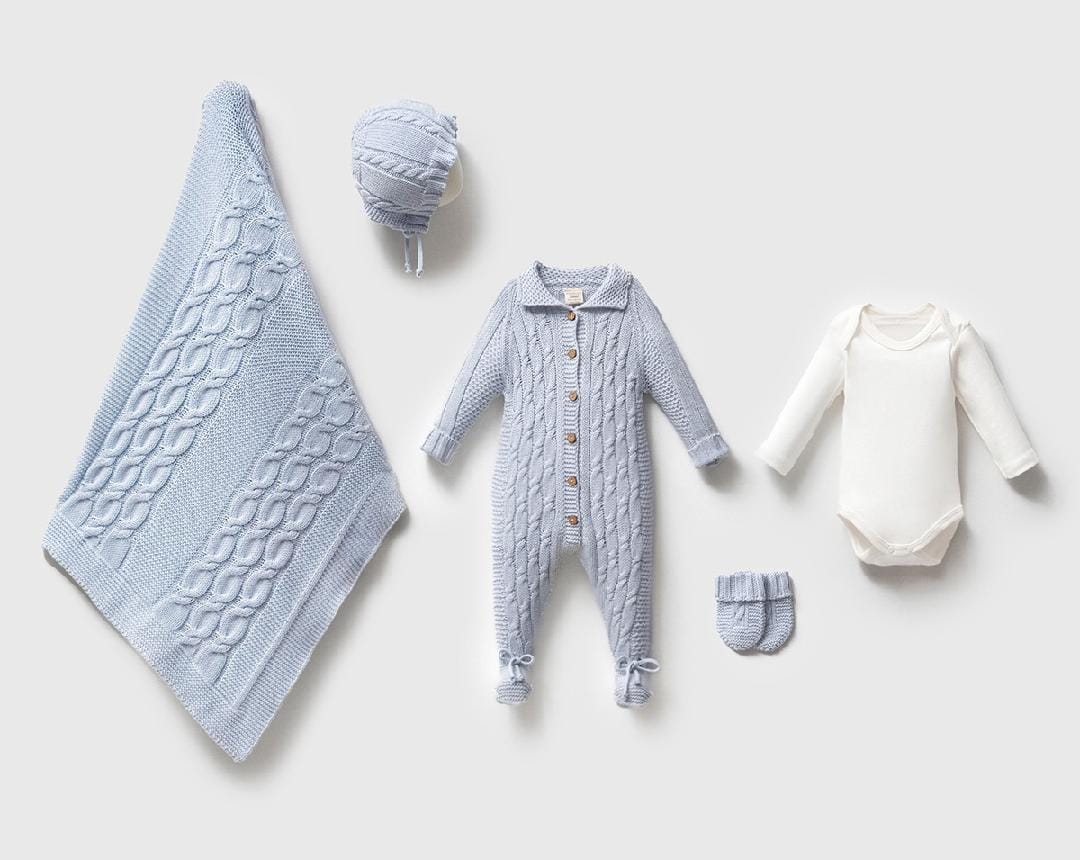 BASIC COLLOR premium knitted welcome set