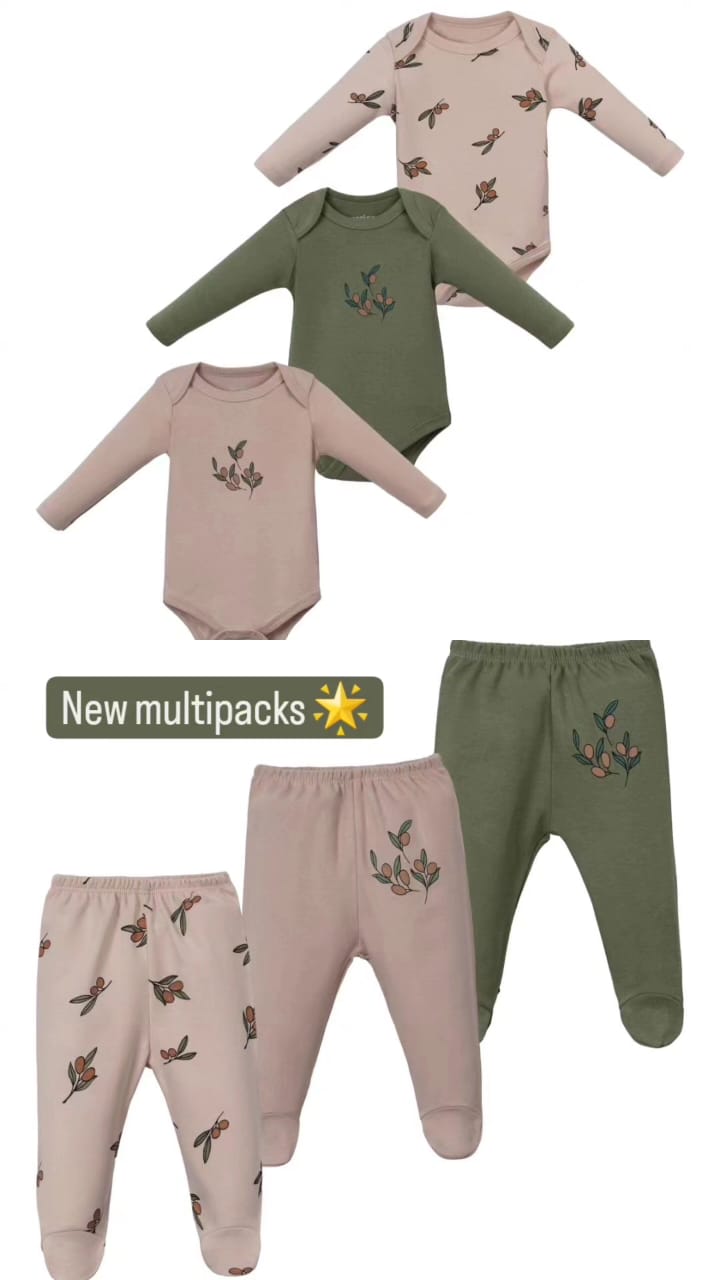 PACK OF THREE SETS - cotton