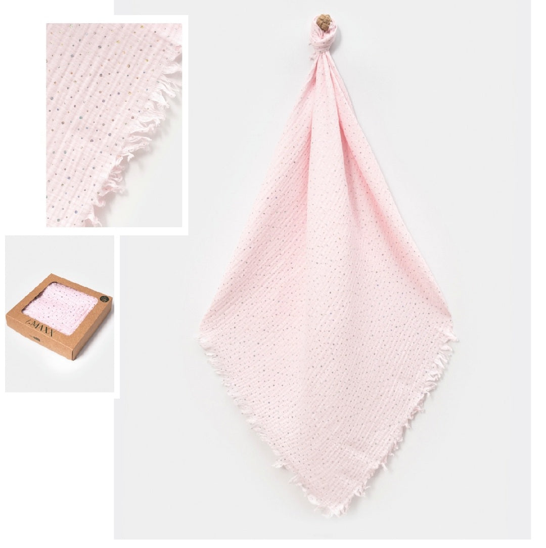 GLITTER DOUBLE LAYERED MUSLIN BLANKET