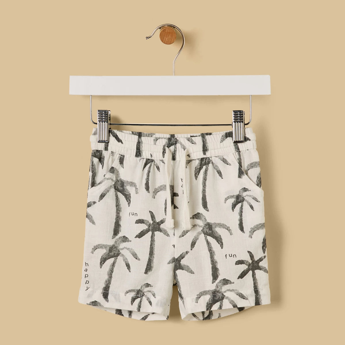 MAX - Palm Tree Print Cotton Shirt and Shorts Set