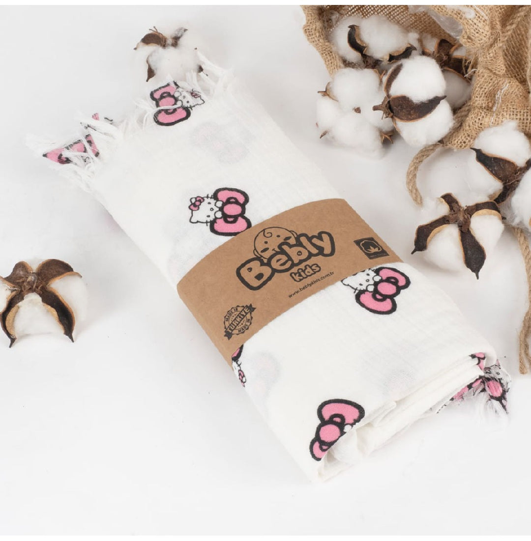 HELLO KITTY MUSLIN BLANKET