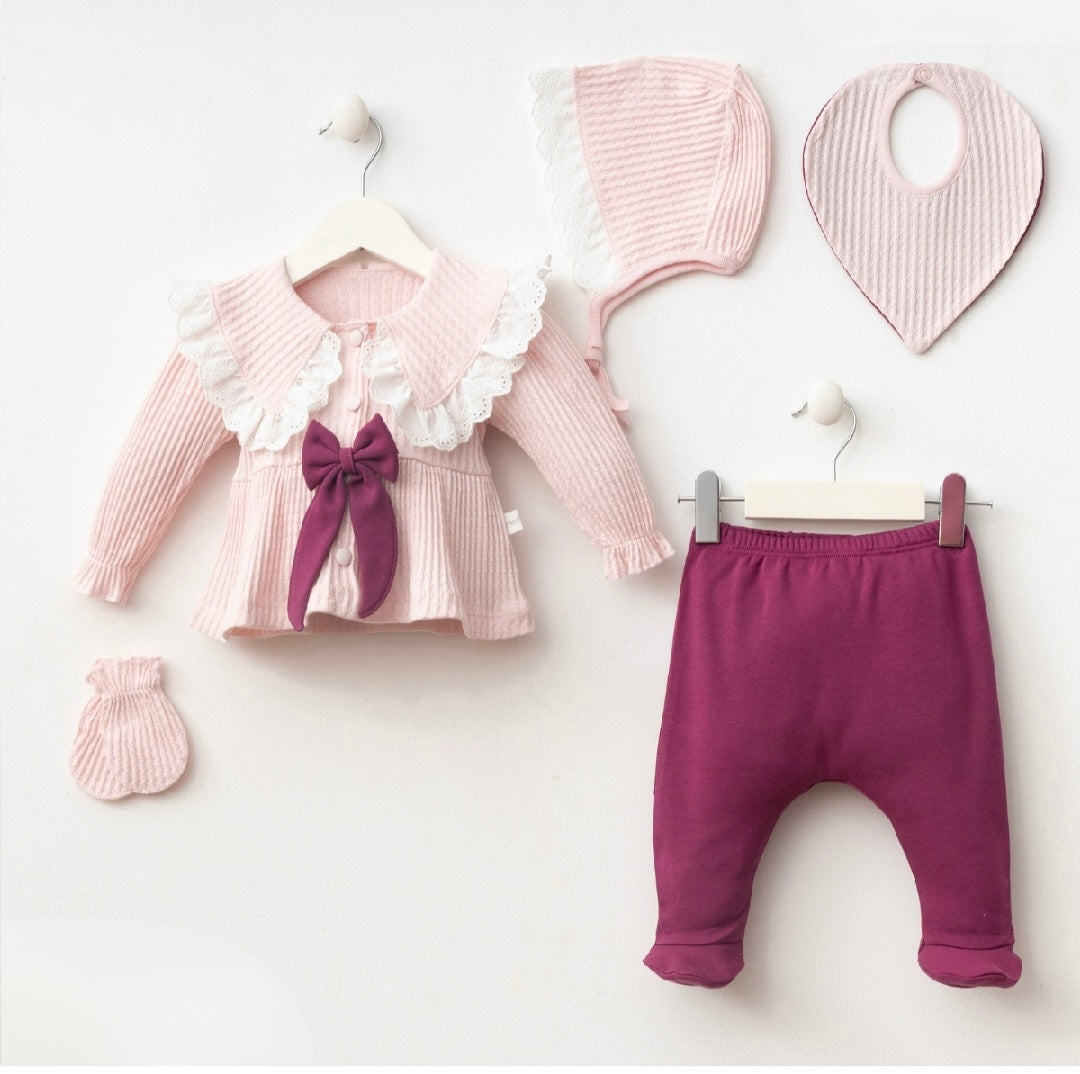 Textured cotton 5pc welcome set