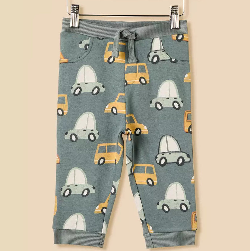 MAX-Vehicle Print Zip Through Hoodie and Joggers Set