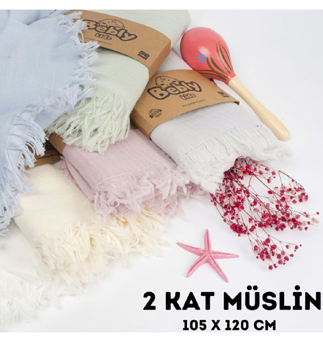 DOUBLE LAYERED MUSLIN BLANKET