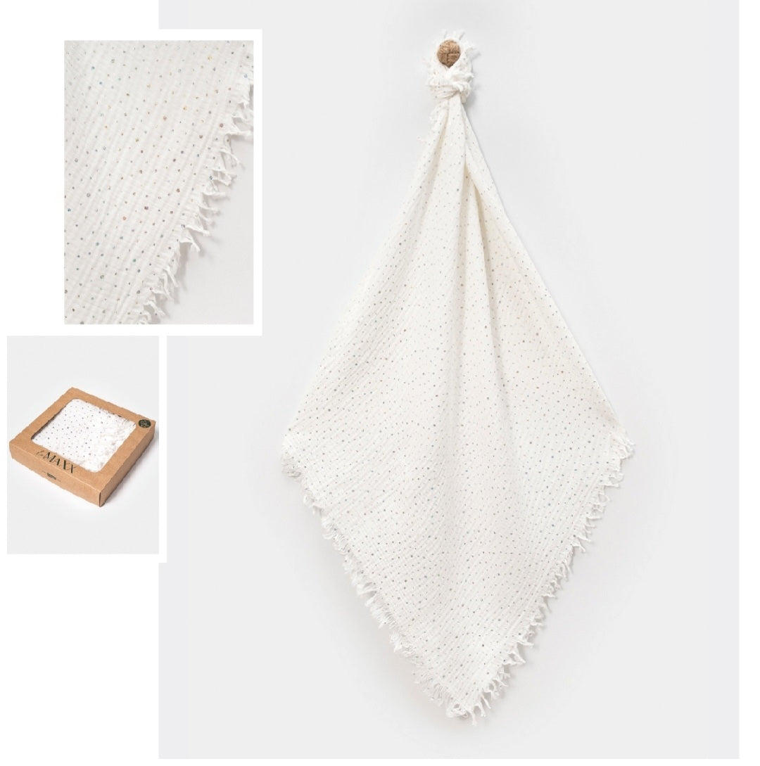 GLITTER DOUBLE LAYERED MUSLIN BLANKET
