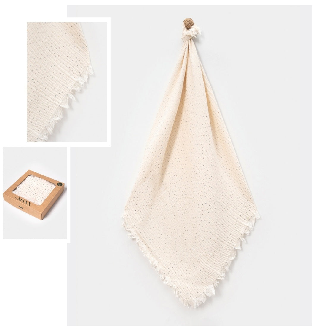 GLITTER DOUBLE LAYERED MUSLIN BLANKET