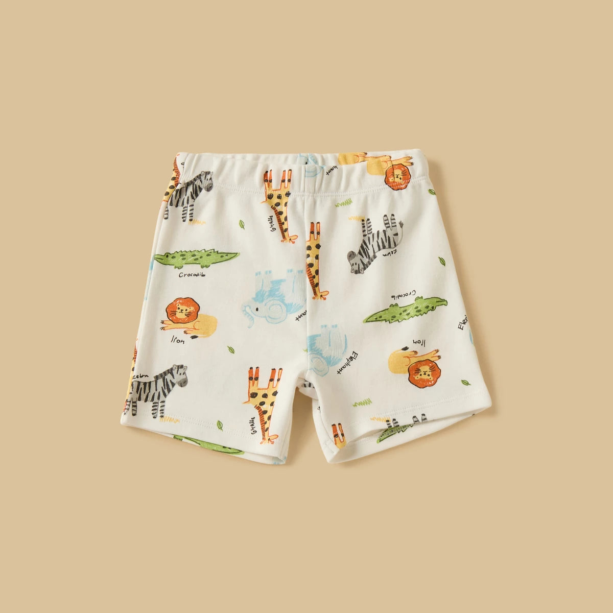 MAX-Safari Print Cotton T-shirt and Shorts Set