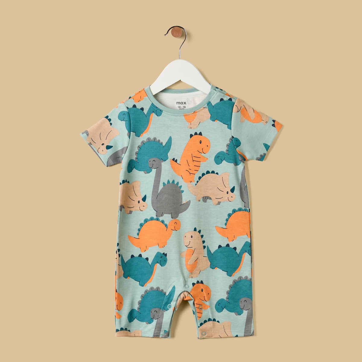 MAX-Pack of 2 - Dinosaur Print Cotton Romper