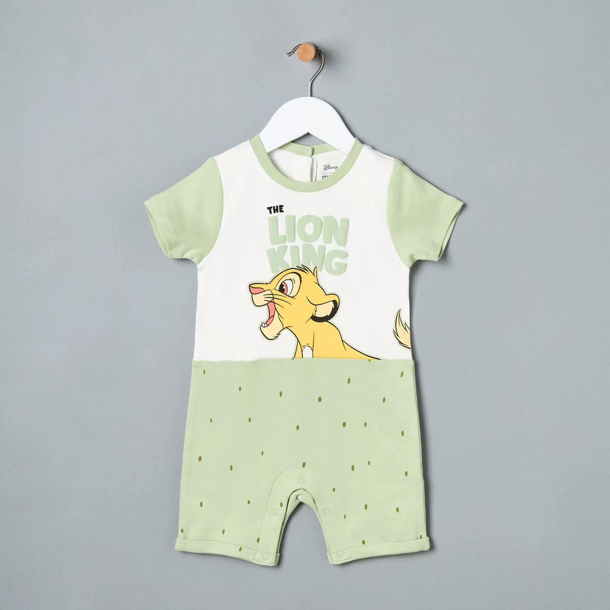 MAX-The Lion King Print Romper with Short Sleeves