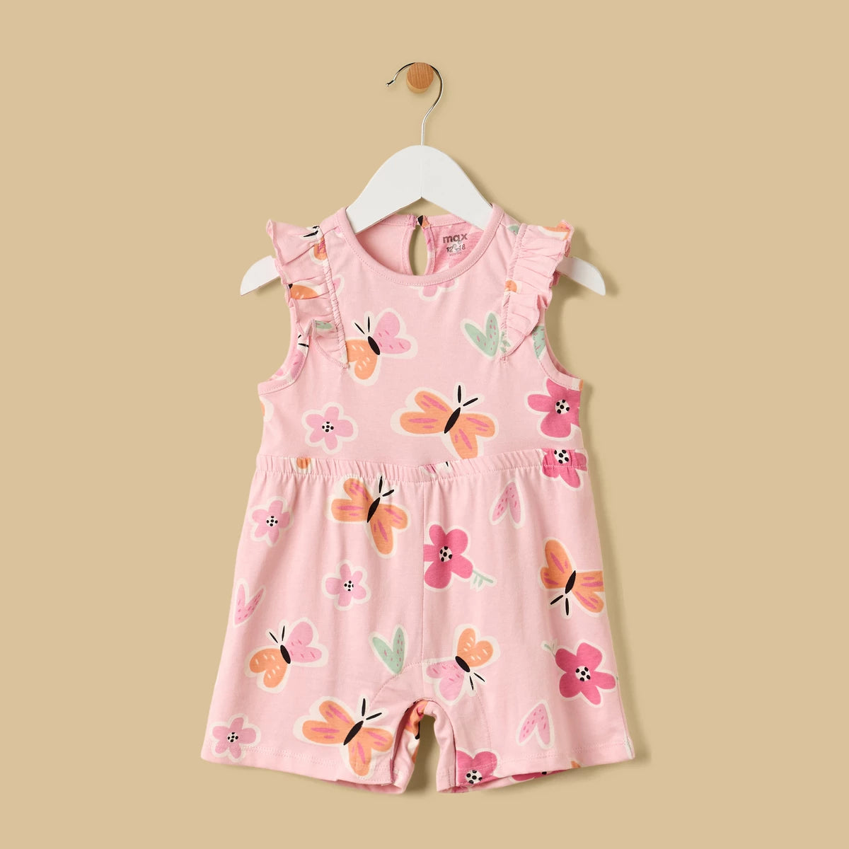 MAX-Pack of 2 - Butterfly Print Sleeveless Playsuit