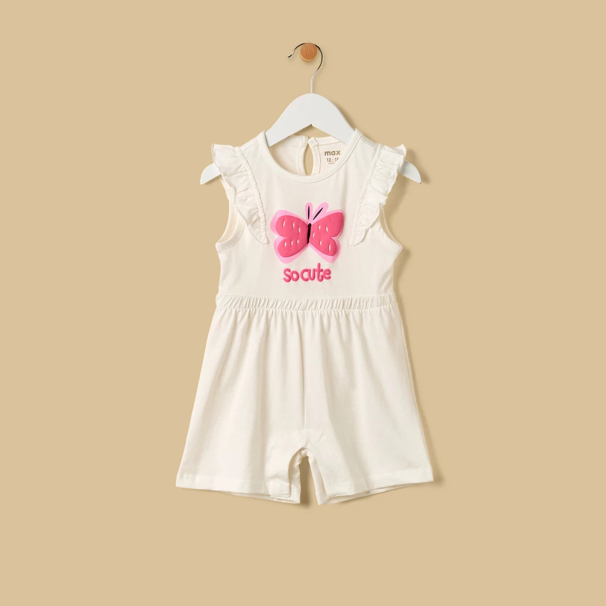MAX-Pack of 2 - Butterfly Print Sleeveless Playsuit