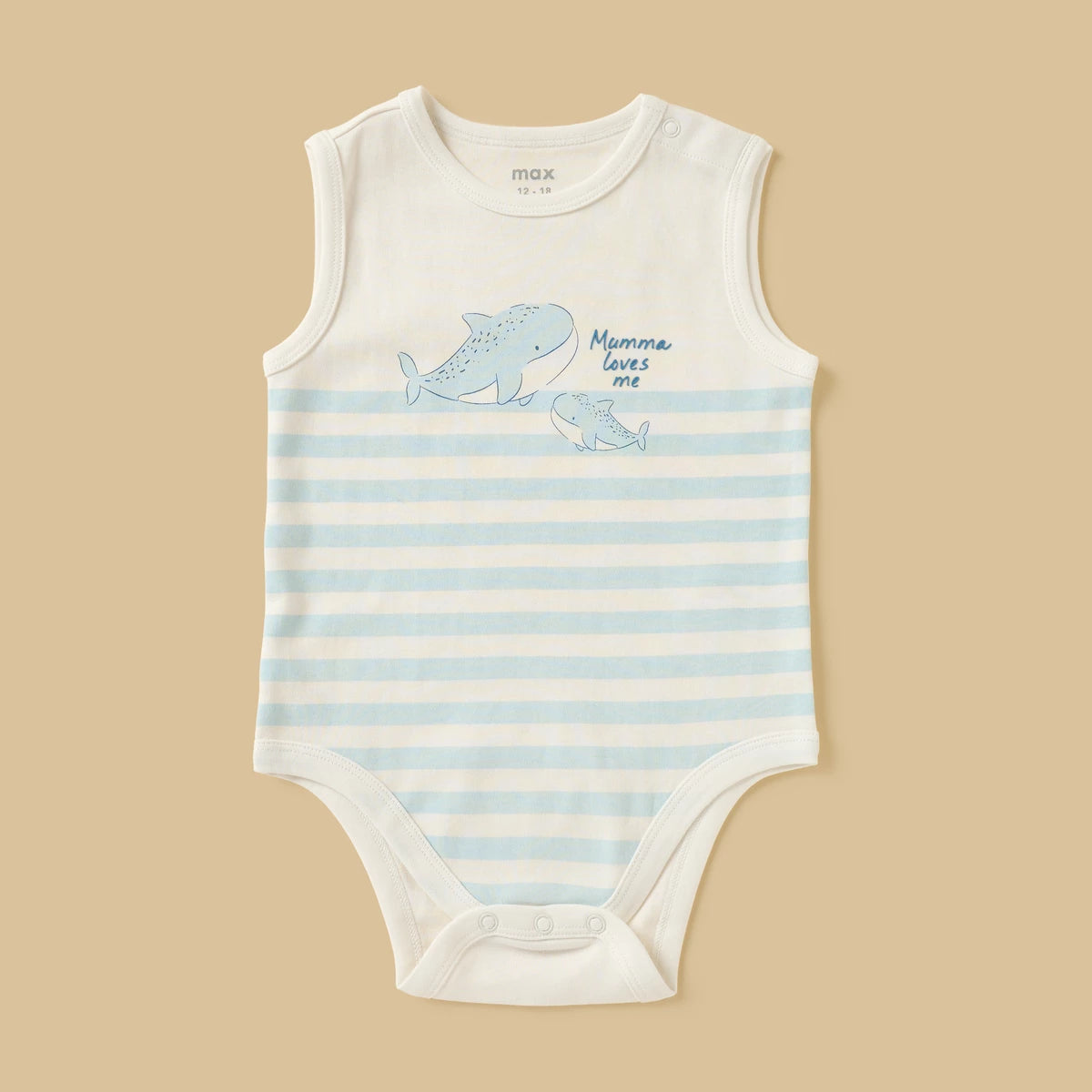 MAX-Pack of 3 - Printed Sleeveless Cotton Bodysuit