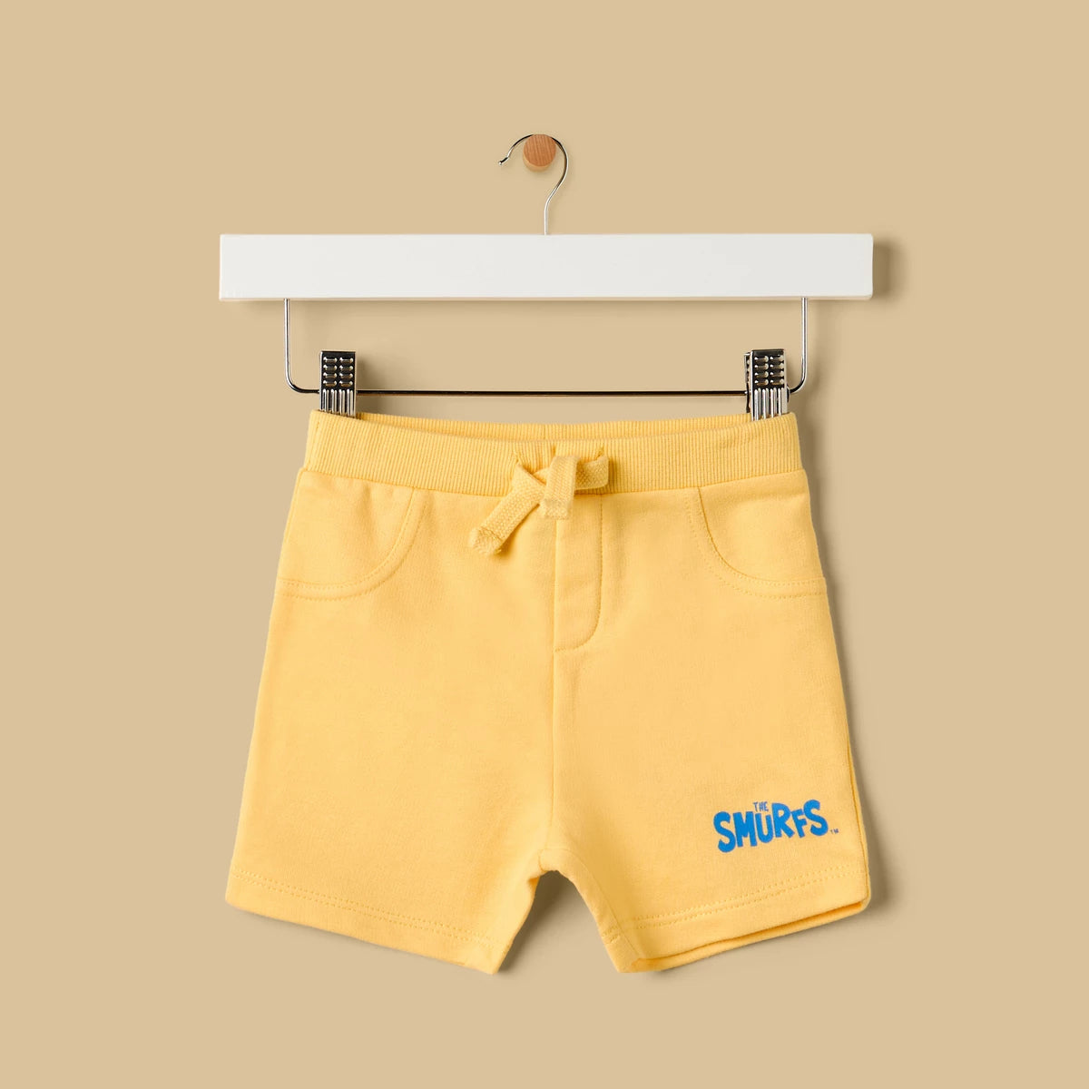 MAX-Smurfs Print Cotton T-shirt and Shorts Set