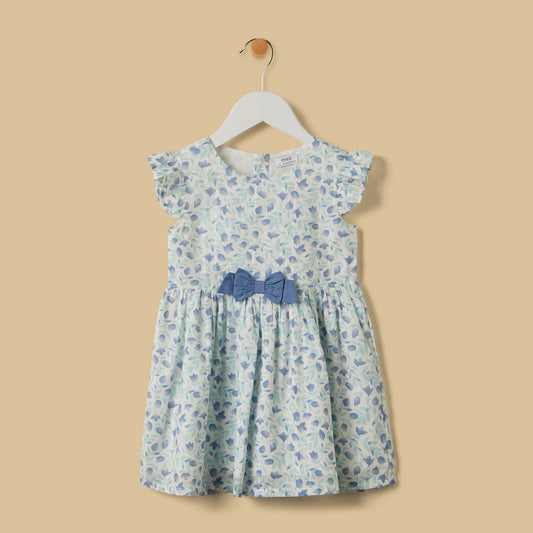 MAX-Floral Print Cotton Dress