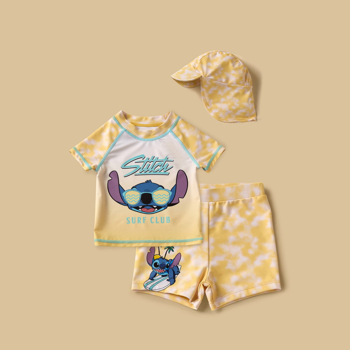 MAX-Stitch Print Rash Guard Set with Hat