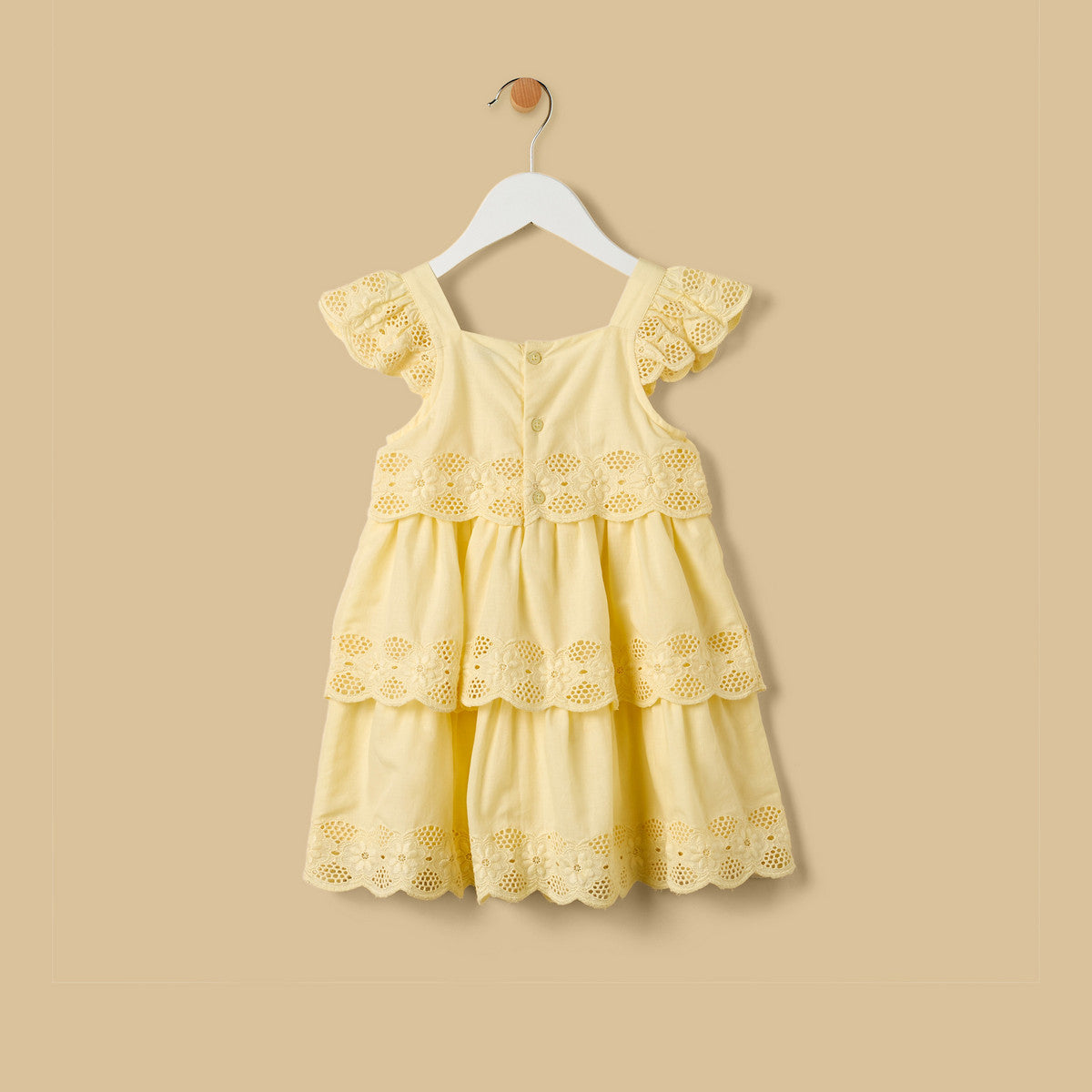 MAX-Embroidered Tiered Dress