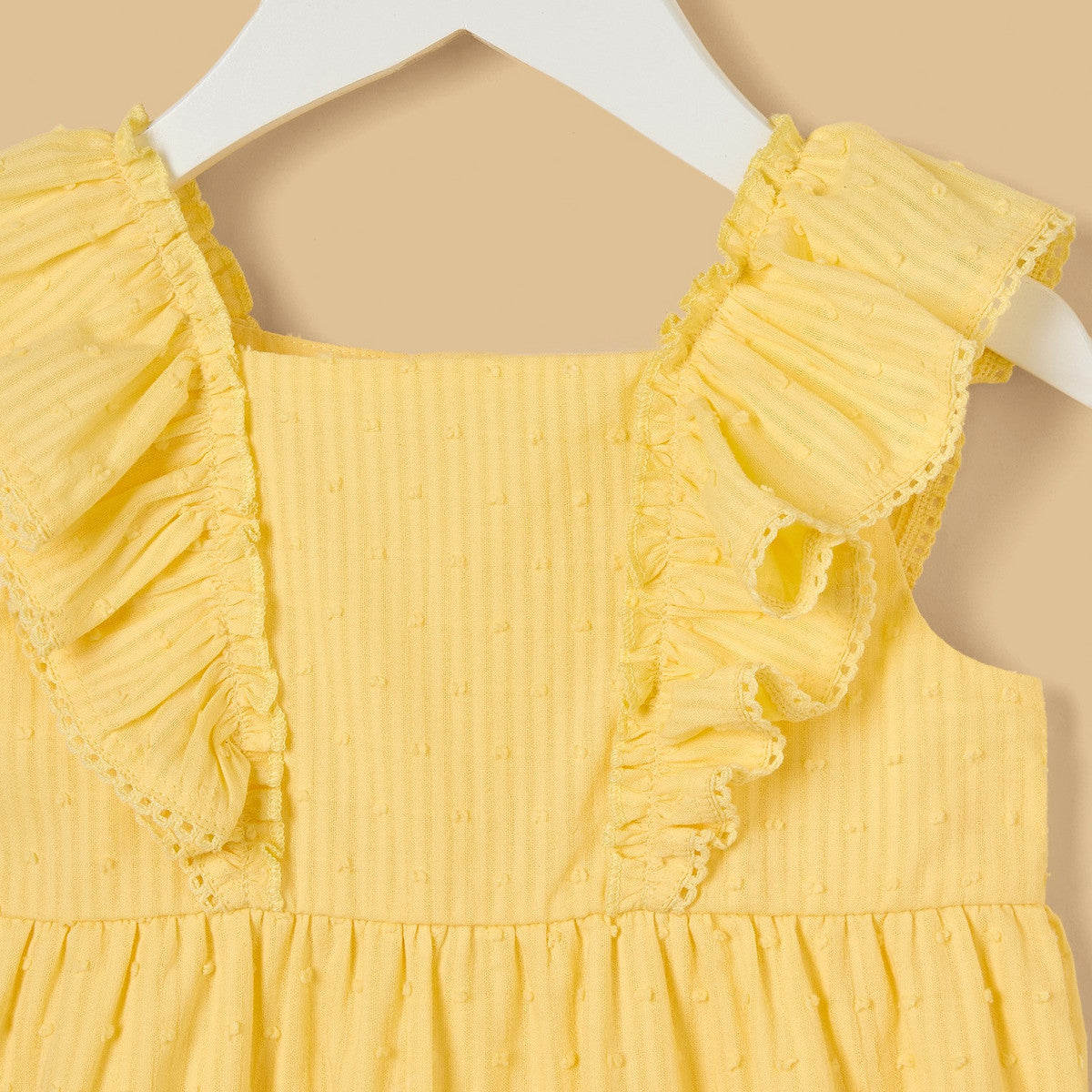 MAX-Textured Sleeveless Romper with Cap