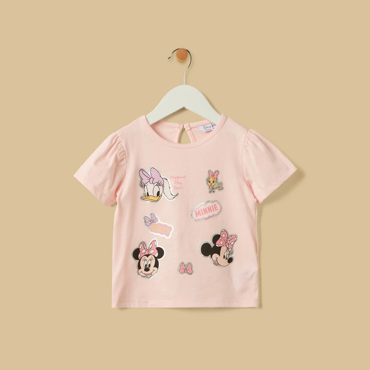 MAX-Minnie Mouse and Daisy Duck Print Cotton T-shirt and Jeans Set