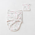 RIBBED - SWADDLE WITH MATCHING CAP