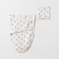 RIBBED - SWADDLE WITH MATCHING CAP