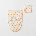 RIBBED - SWADDLE WITH MATCHING CAP