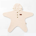 WAFFLE-STAR WAFFLE ONESIE WITH HOODIE