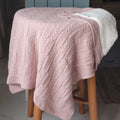 KNITTED DOUBLE SIDED SHERPA - baby blanket