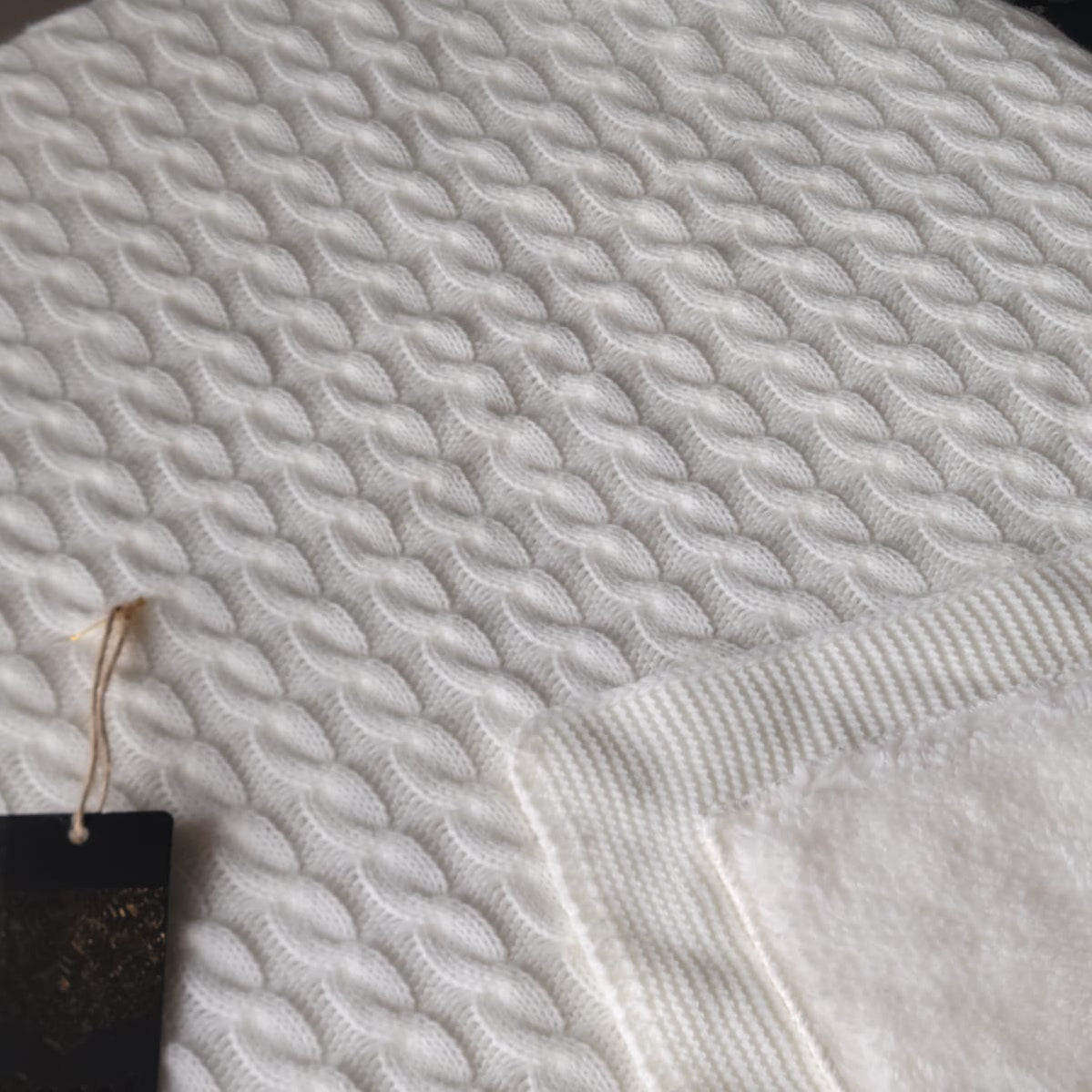 KNITTED DOUBLE SIDED SHERPA - baby blanket