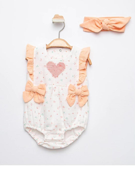 Bow bodysuit set with headband