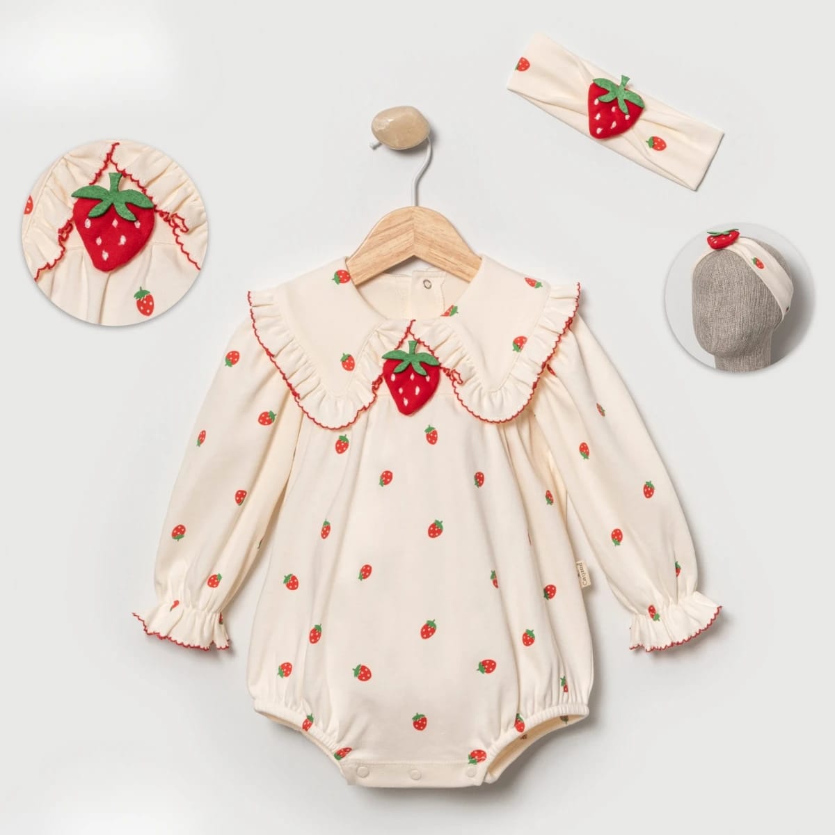 MC-COTTON-2PC STRAWBERRY BODYSUIT