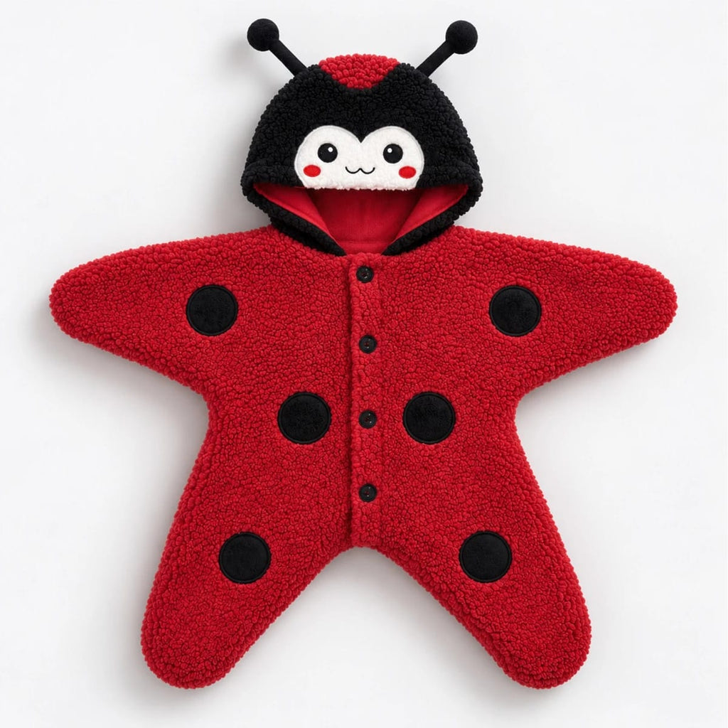 SHERPA - FUR ONESIE WITH BUG HOODIE