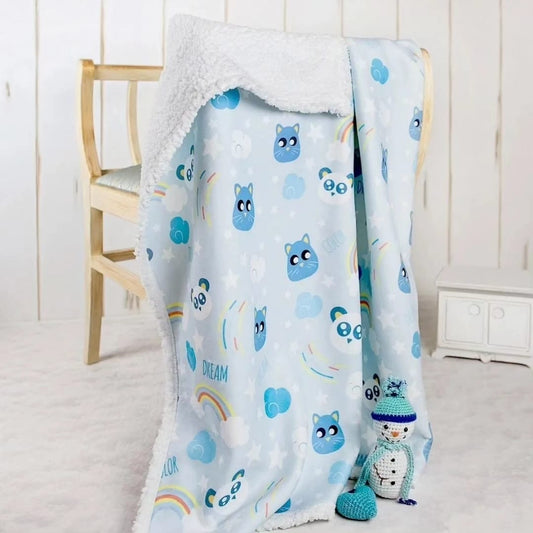 DOUBLE SIDED SHERPA - baby blanket