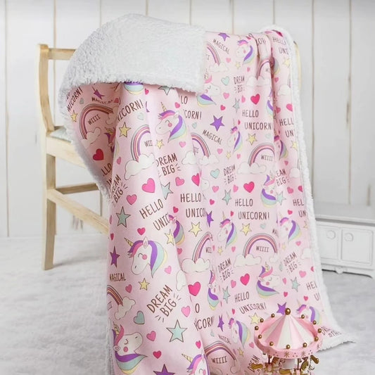 DOUBLE SIDED SHERPA - baby blanket