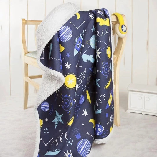 DOUBLE SIDED SHERPA - baby blanket