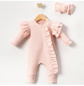 Frilled romper with headband