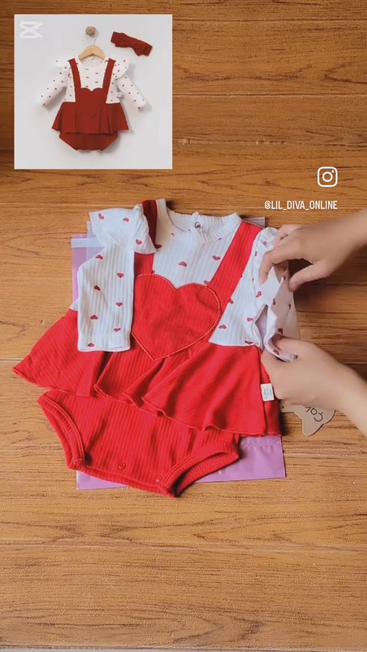 2PC  LOVE BODYSUIT SET
