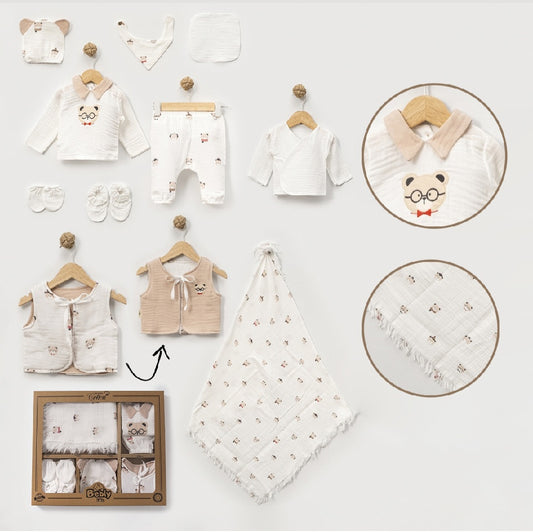 BEAR - PREMIUM MUSLIN WELCOME SET