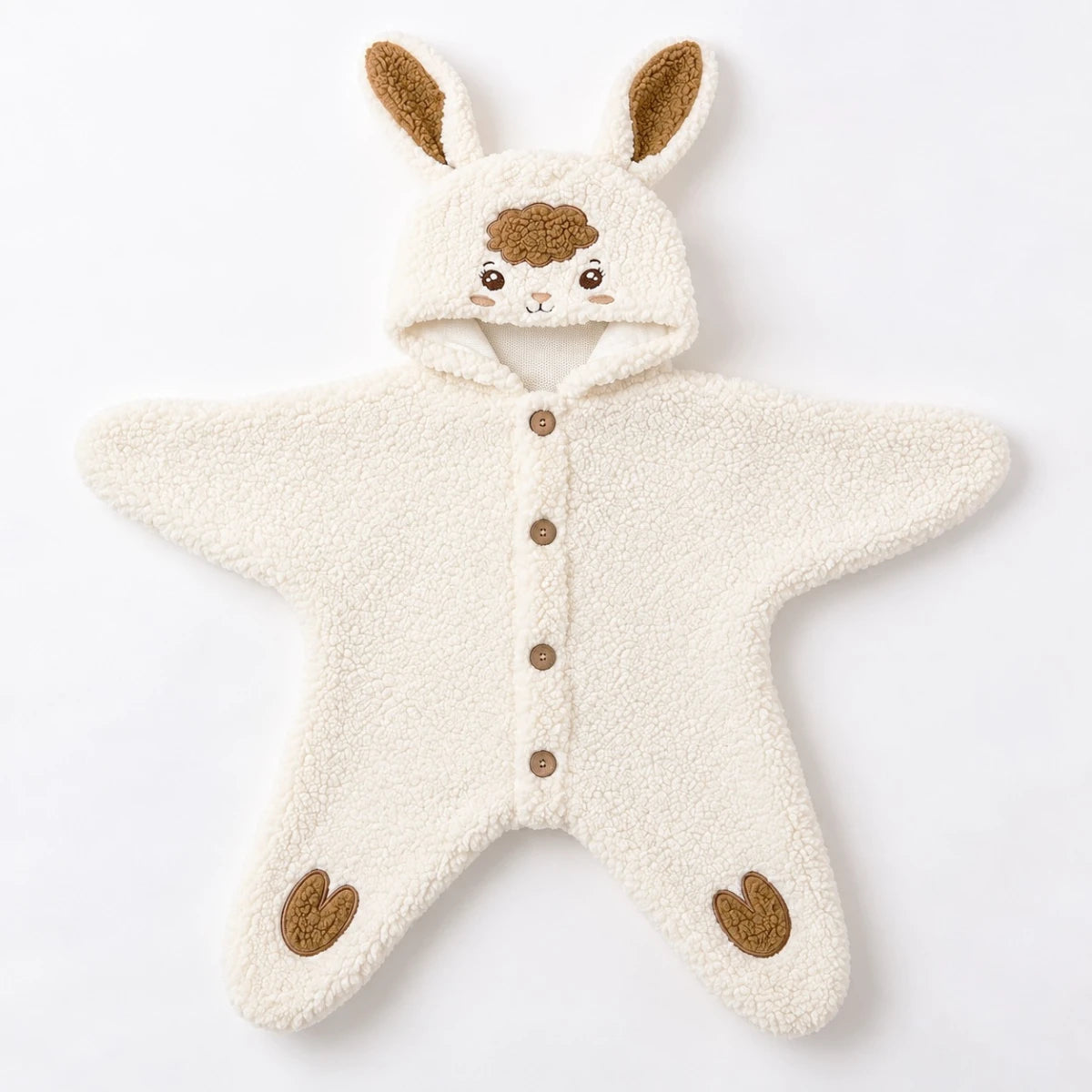 SHERPA - FUR ONESIE WITH SHEEP HOODIE