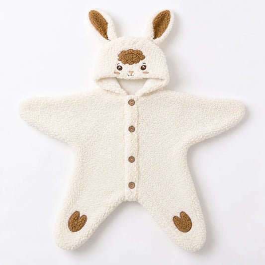 SHERPA - FUR ONESIE WITH SHEEP HOODIE