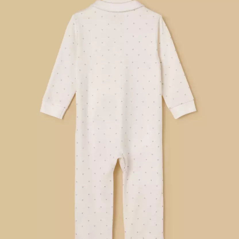 MAX-Cat Embroidered Collared Sleepsuit