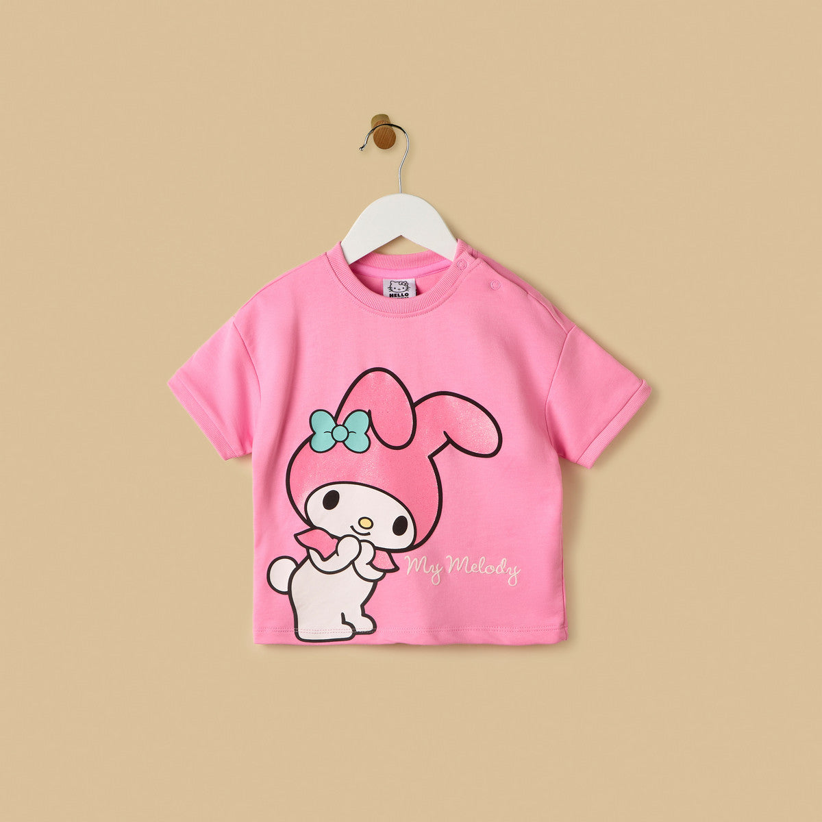 MAX-My Melody Print Cotton T-shirt and Shorts Set