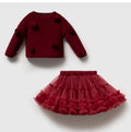 NOYNOY- 2PC POMPOM SWEATER DRESS SET