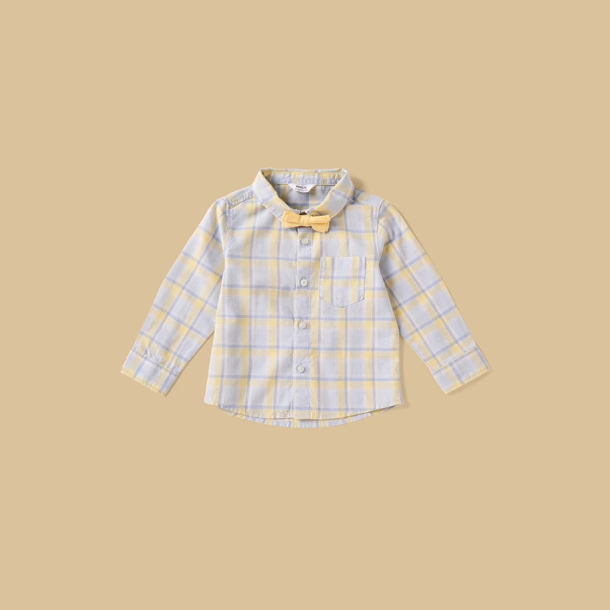 MAX-Checked Cotton Shirt with Sweater and Pants