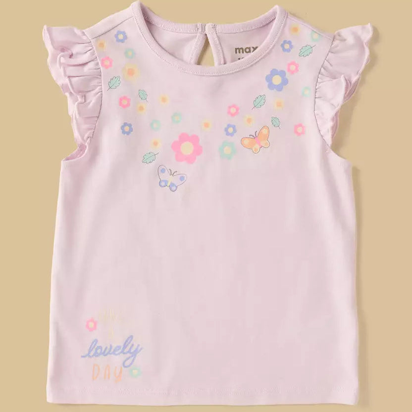 MAX-Pack of 3 - Floral Print Cotton T-shirt