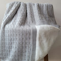 KNITTED DOUBLE SIDED SHERPA - baby blanket