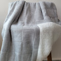 KNITTED DOUBLE SIDED SHERPA - baby blanket